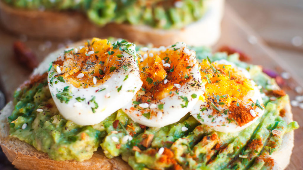 soft  boiled eggs and avocado on toast 